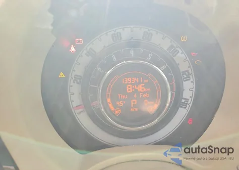 2012 Fiat 500 Lounge z USA, uszkodzony, nr VIN 3C3CFFCR2CT110942